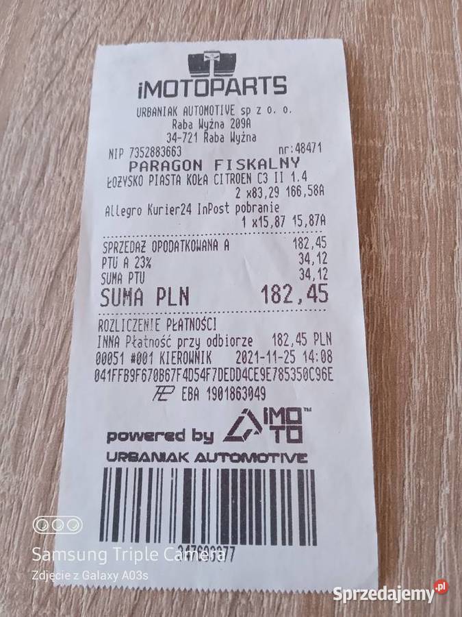 Łożyska na os przednią z ABS Toruń