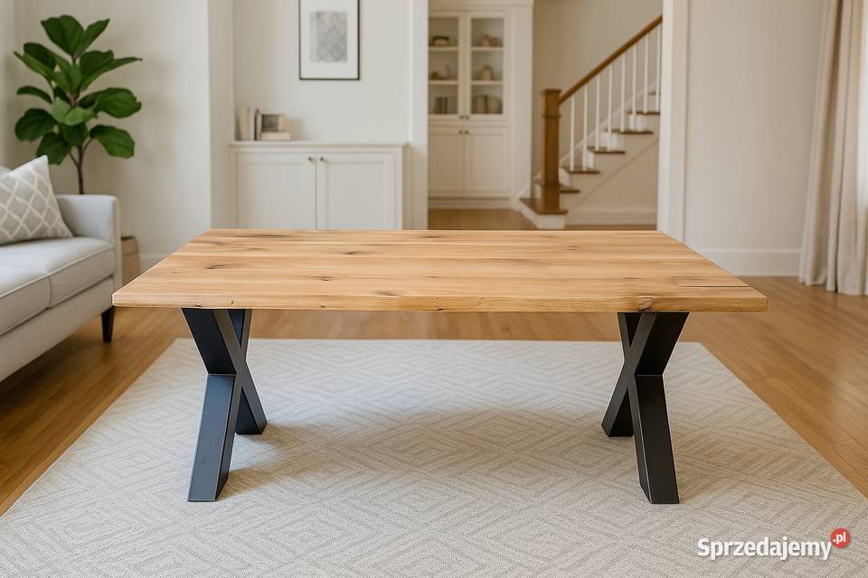 Stół Dębowy LOFT 100 Lite Drewno DĄB Rozkładany śląskie
