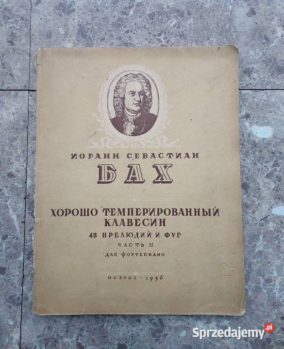 Stara książka nuty na fortepian JS Bach zbiory sprzedam