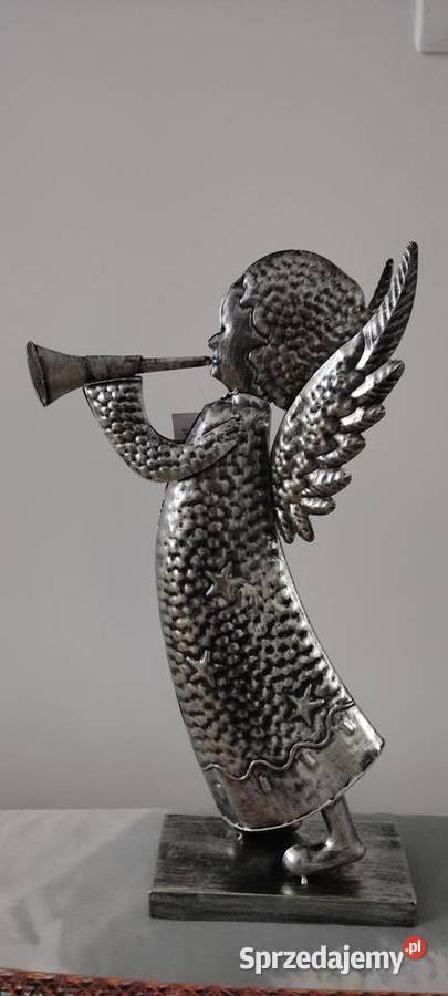 ANIOŁ METALOWY z trąbka Dębica