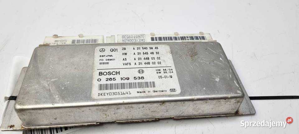 MODUŁ MERCEDES E KLASA W211 0265109538 Lipno sprzedam
