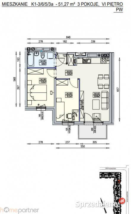 sprzedaży mieszkania 5127m2 3 pokoje Wrocław