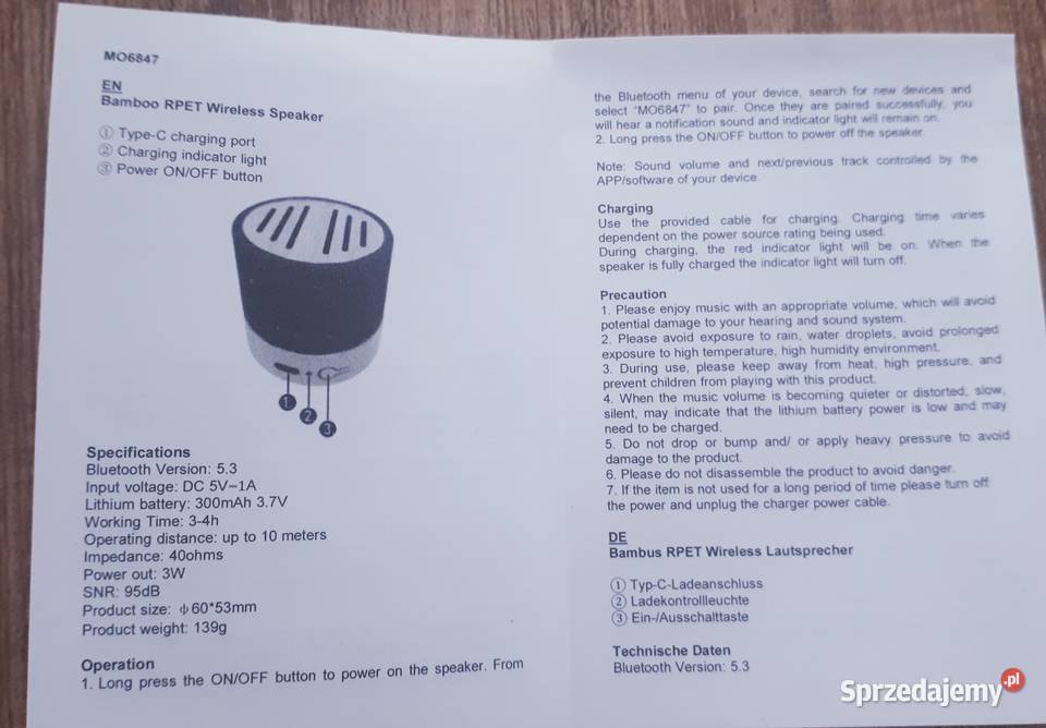 Nowy głośnik bezprzewodowy Gliwice