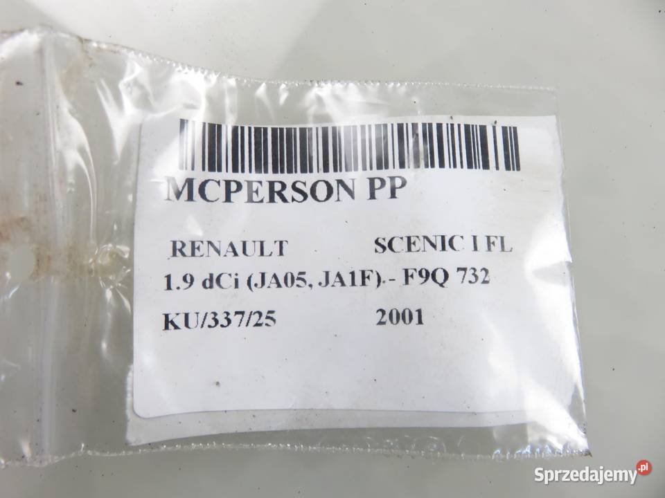 MCPERSON PRAWY PRZEDNI RENAULT SCENIC I 19 dCi