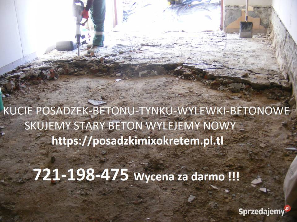 Skuwanie posadzek kucie betonu skuwanie starej Warszawa usługi budowlane