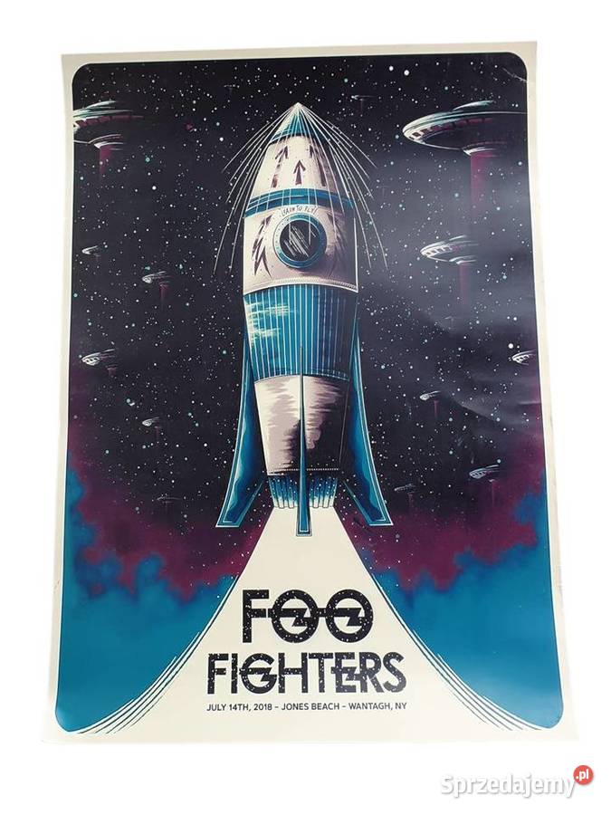 Stary plakat koncertowy Foo Fighters 2018 Jones Cieszyn sprzedam