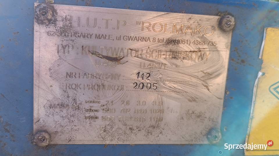 Gruber agregat ścierniskowy Rolmako U4531 Kutno