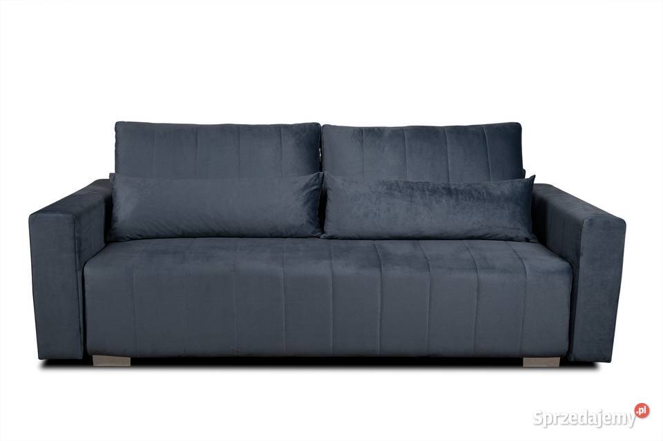 Kanapa Sztruksowa Sofia Niebieska Funkcja Spania