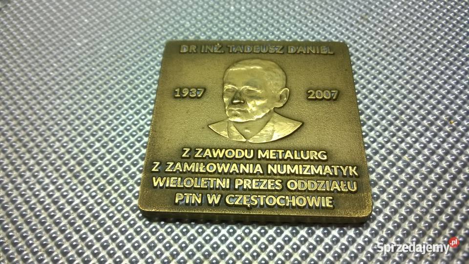 Plakieta Dr inż Tadeusz Daniel mazowieckie Warszawa