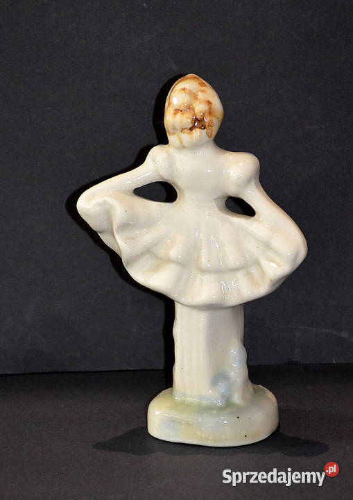 Figurka porcelanowa mała tancerka baletnica PRL Środa Wielkopolska