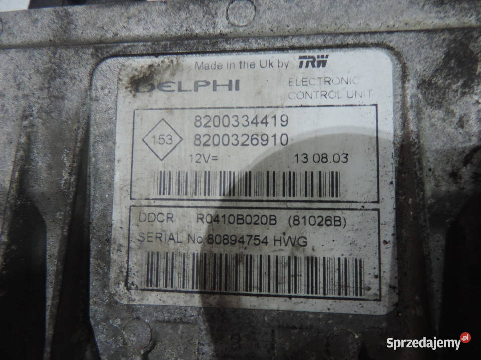 KOMPUTER 8200334419 8200326910 RENAULT małopolskie Nowy Sącz