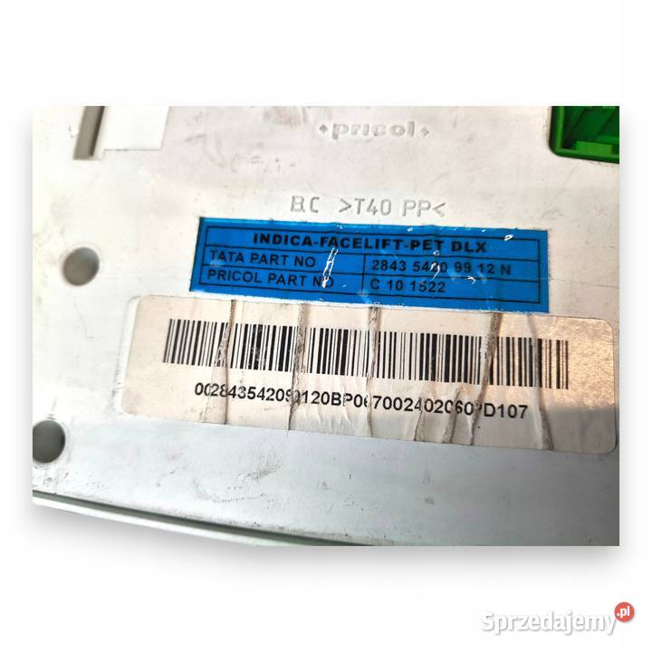 LICZNIK ZEGARY 284354209912N Tata Indica 14 8V Chełm