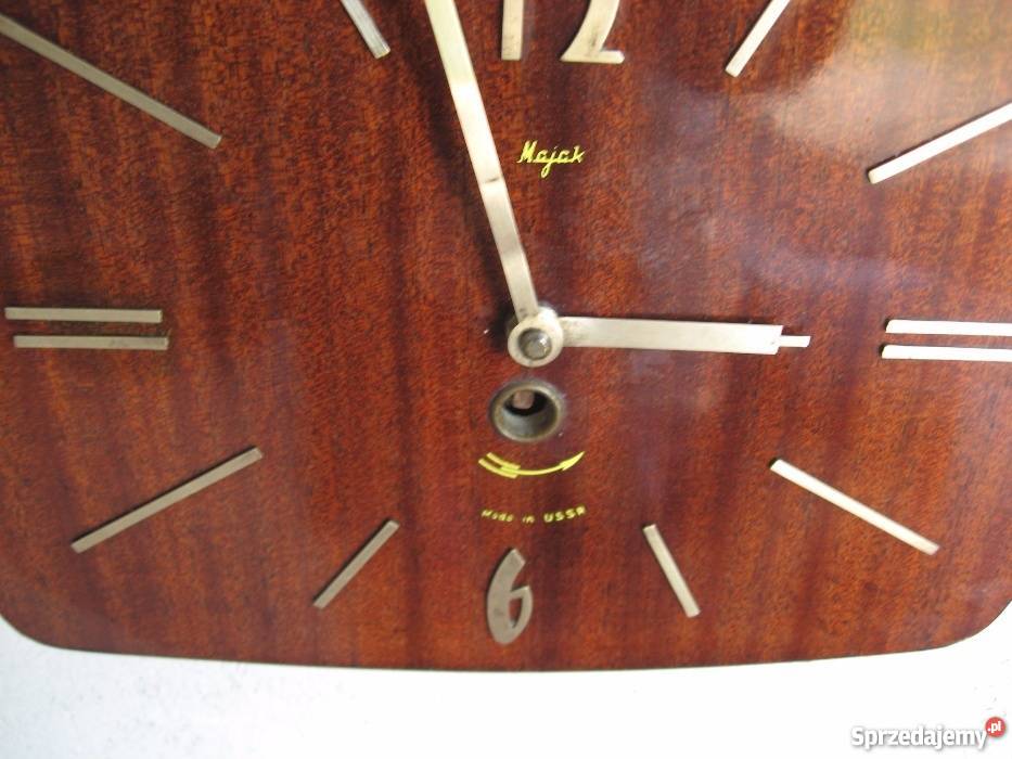 Nakręcany zegar Majak z lat 70 tych ZSRR warmińsko-mazurskie Grodziczno