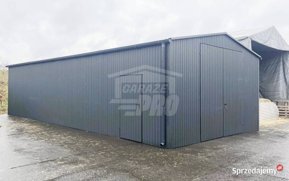 Hala Garaż 7x11 m brama dwuskrzydłowa drzwi Sprzedaż Szczecin