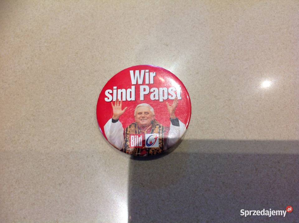 Plakietka Przypinka BILD Metalowa z Papierzem