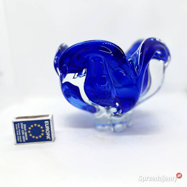 Kobaltowa misa proj J Hospodka Chribska Sklarna Warszawa