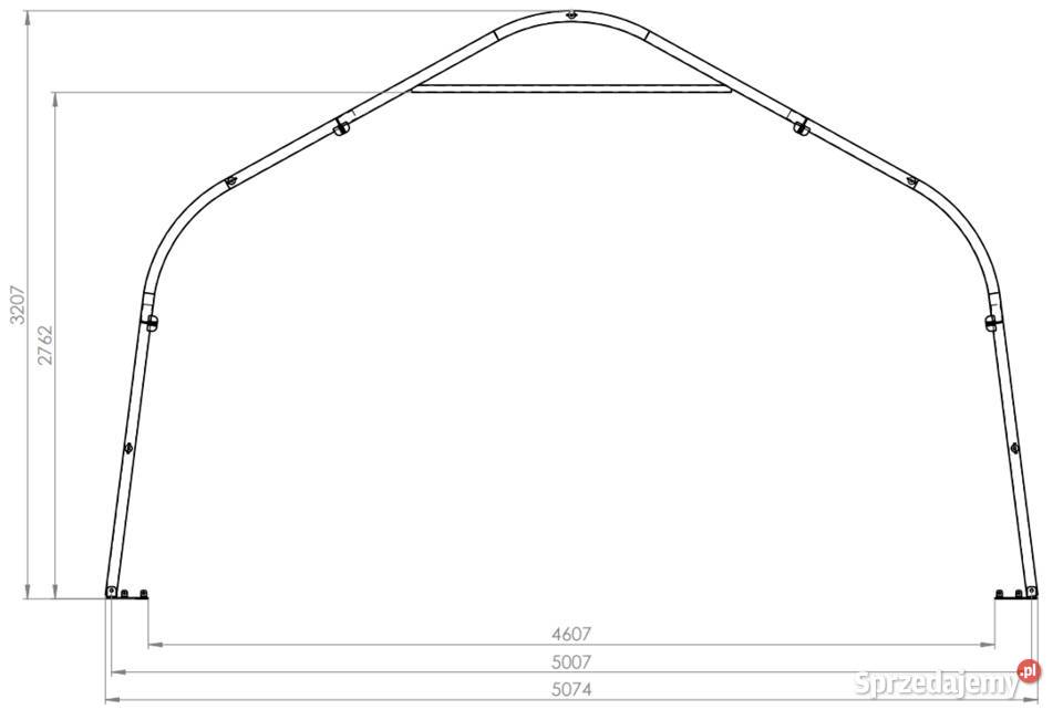 Hala namiotowa A16 5 x 32 x 74 m dolnośląskie Żelazno