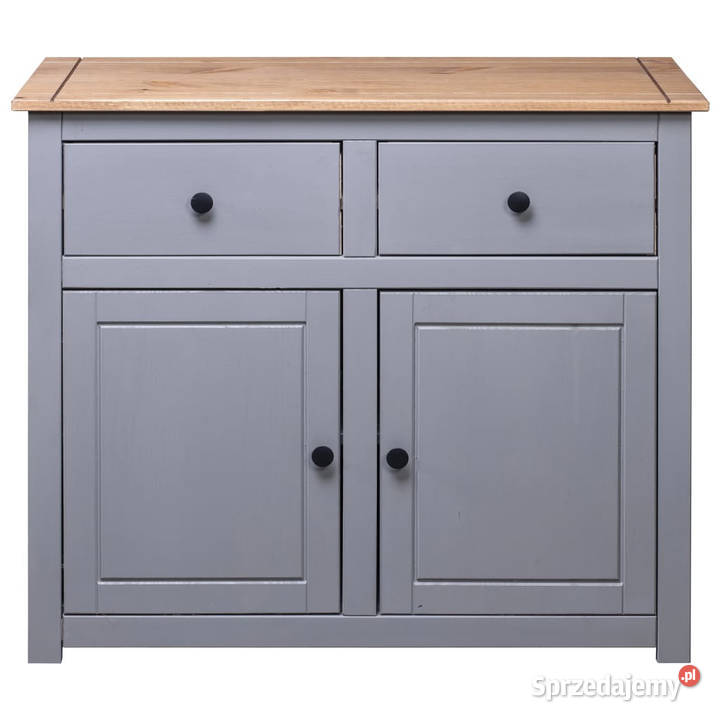 Szafka szara 93x40x80 lite drewno sosnowe seria Warszawa