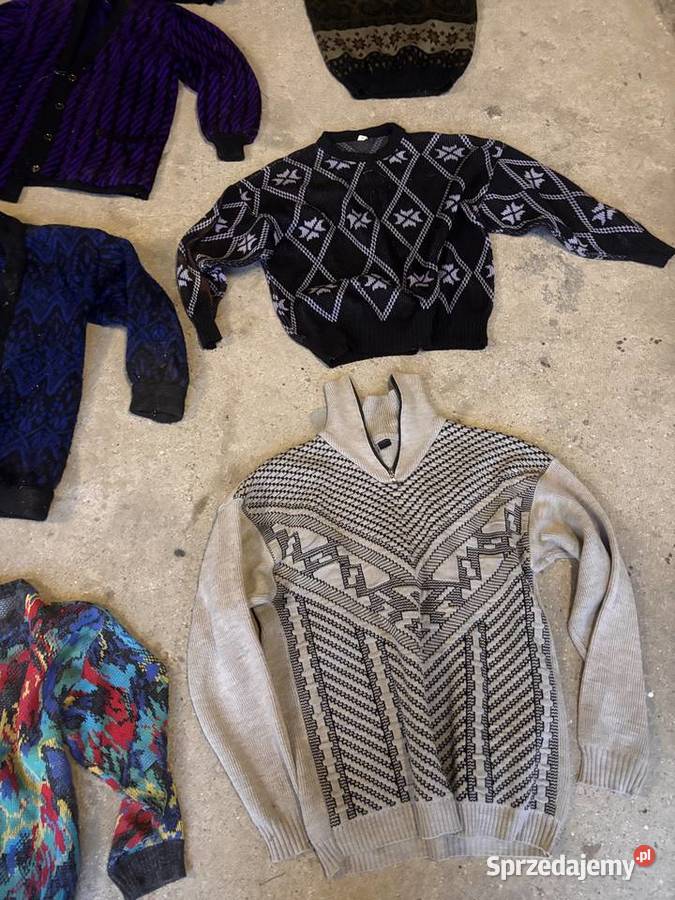 PRL kultowy swetr retro odzież na bal w klimacie długi podlaskie Kosianka-Boruty
