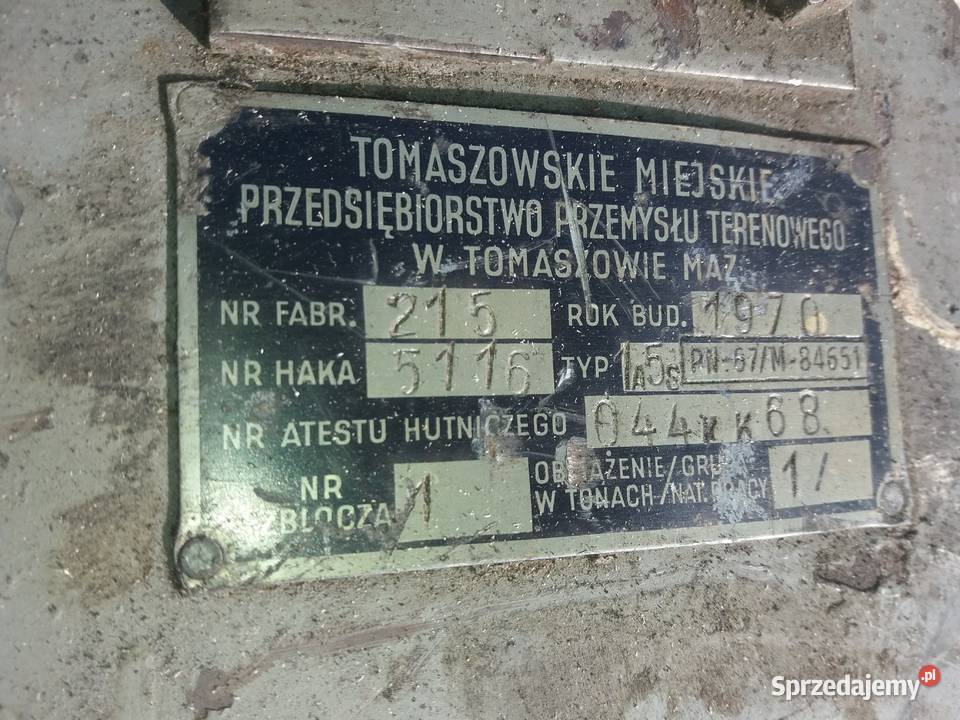 zblocze prod 1970 udźwig 1000 Gliwice