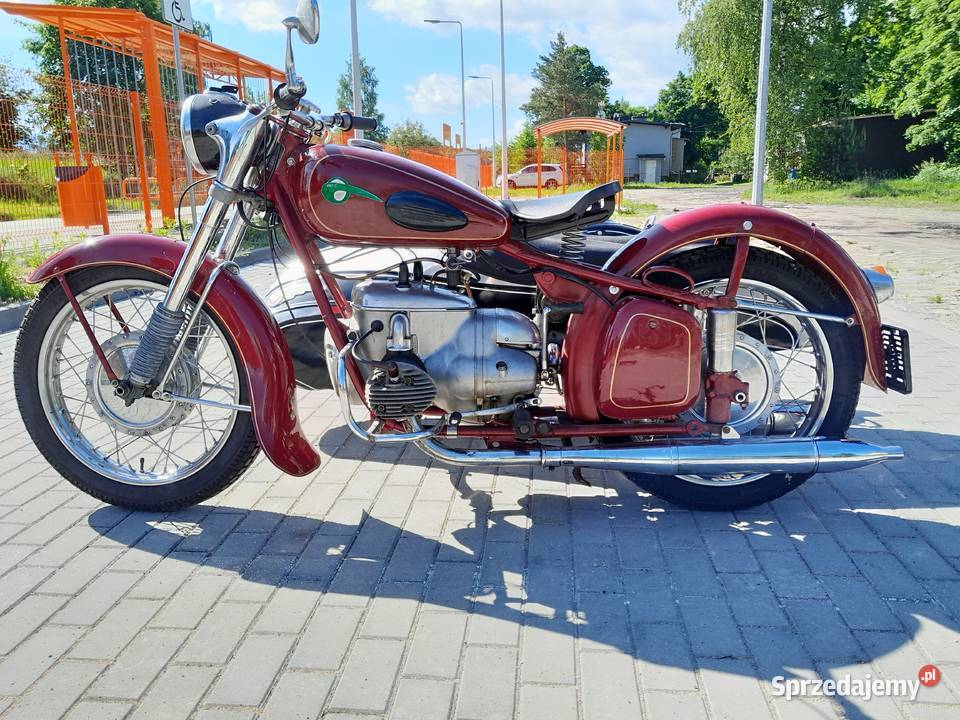 IfaMz Bk 350 1958 z wózkiem bocznym Wunsche Rok produkcji 1958 MZ Jelenia Góra