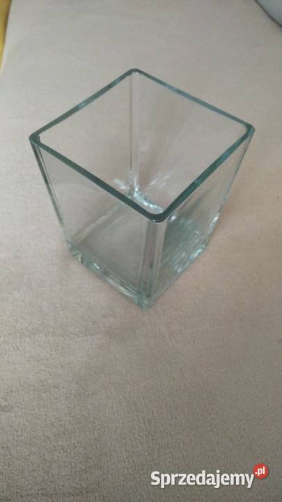 Wazon Szklany Kwadratowy IKEA 14X14 H 17 Nowy Tomyśl
