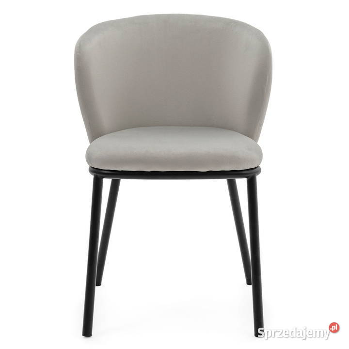 Jasnoszare Krzesło Tapicerowane Bari Wysyłka 24H Tarchały Małe
