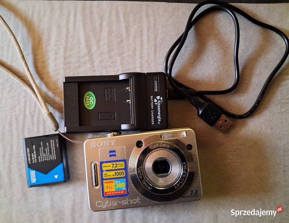 Aparat Sony dsc w55 Cyber shot ładowarka karta Aparaty zachodniopomorskie Szczecin