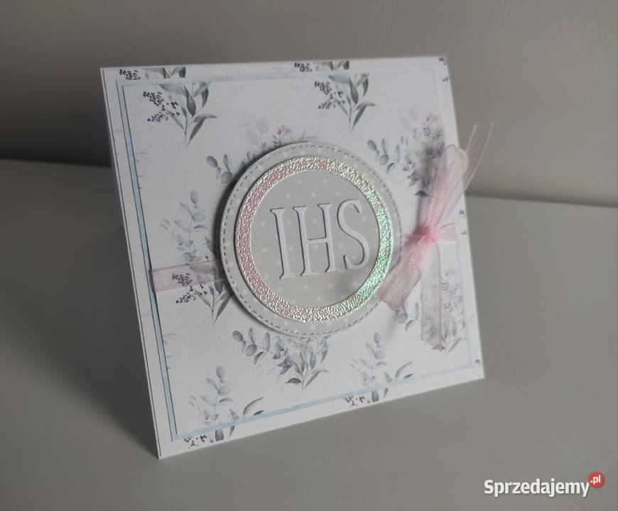 Kartka ręcznie robiona na Komunię Świętą Łódź