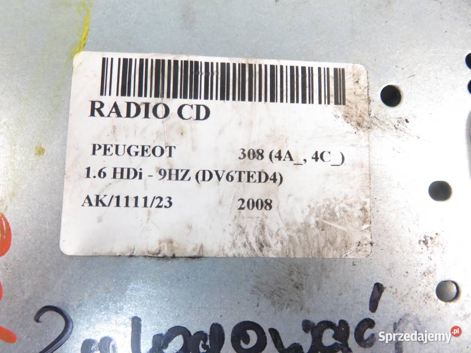 RADIO PEUGEOT 308 96650206XH