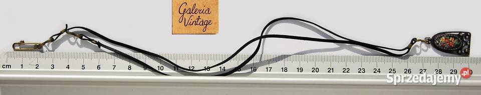 Stary wisior filigran mosiądz malowany kwiaty Lublin sprzedam