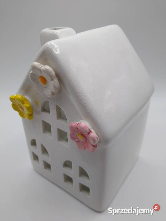 Domek na tealight Ceramika Wiosna Ozdoba pomorskie Gdańsk