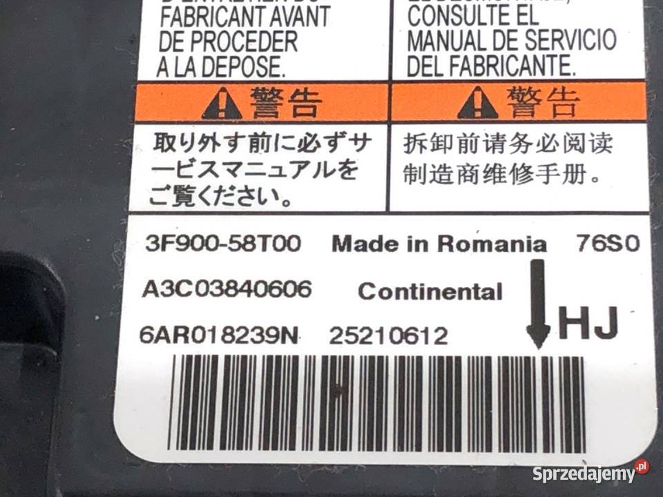 SENSOR AIRBAG SUZUKI SX4 3F90058T00 CZUJNIK podkarpackie sprzedam