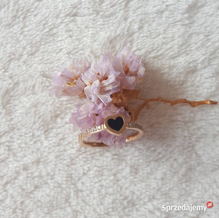 Nowy pierścionek stal szlachetna złoty kolor Szczecin