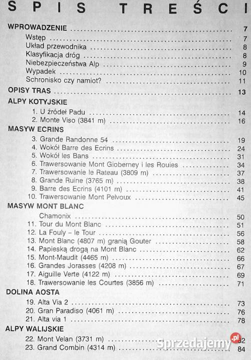 Alpy Wybór tras turystycznych i wspinaczkowych