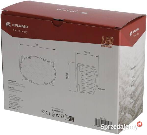 Lampa robocza LED owalna 65W 5200lm 1030V