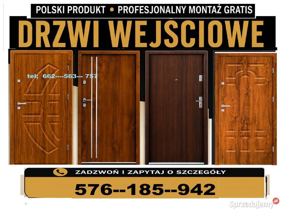 Drzwi WEJŚCIOWE zewnętrzne z MONTAŻEM do Drzwi zewnętrzne Ruda Śląska