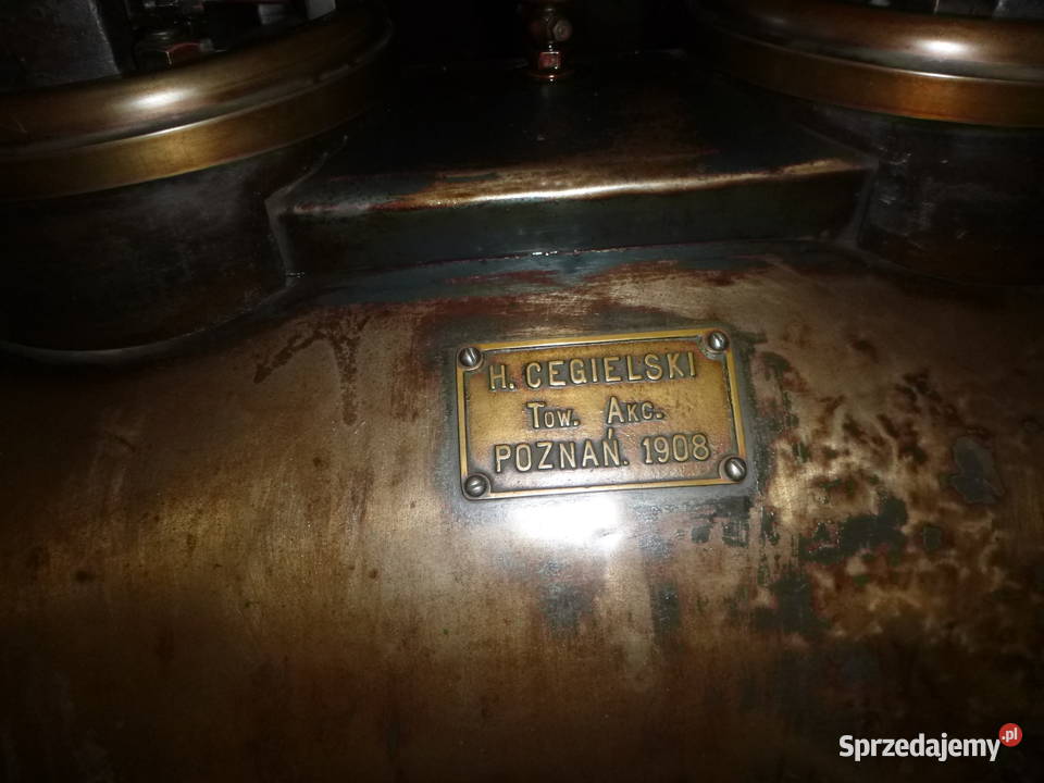 MASZYNA PAROWA HCEGIELSKI 1908 KOMPLETNA SPRAWNA śląskie