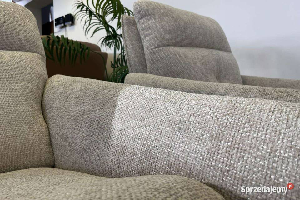 Komplet wypoczynkowy GOLDI 311 tkanina dostępny Piasek