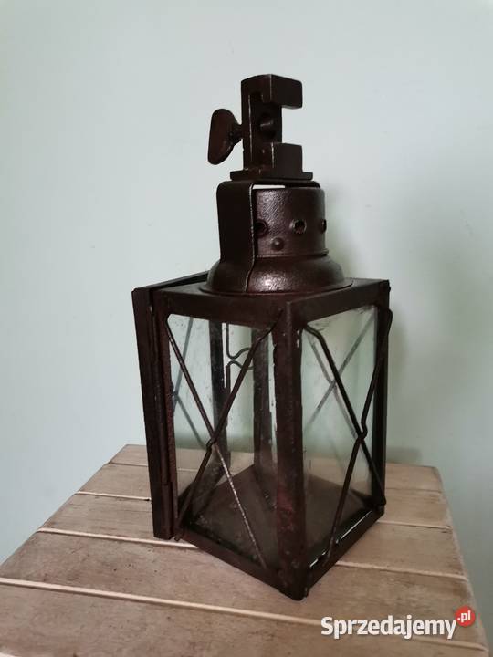 Niemiecka kolejowa lampa na swieczke z 1924 roku