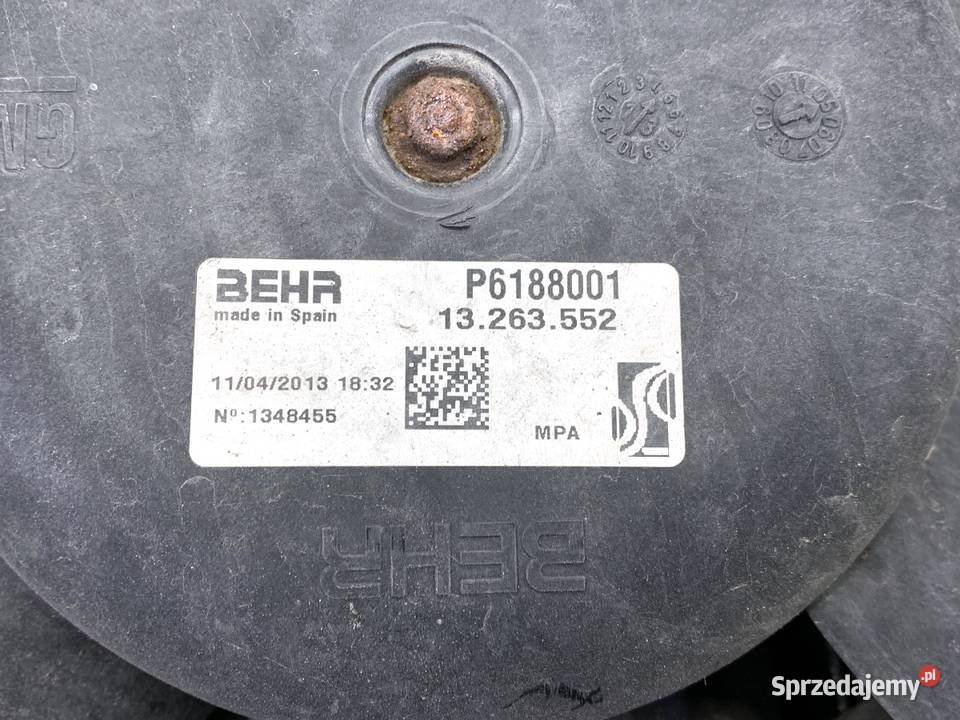 WENTYLATOR CHŁODNICY OPEL CORSA D 12 86 13249564 podkarpackie