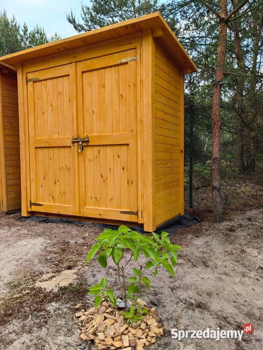 Domek narzędziowy drewniany 2 x 11m z podwójnymi Kalety