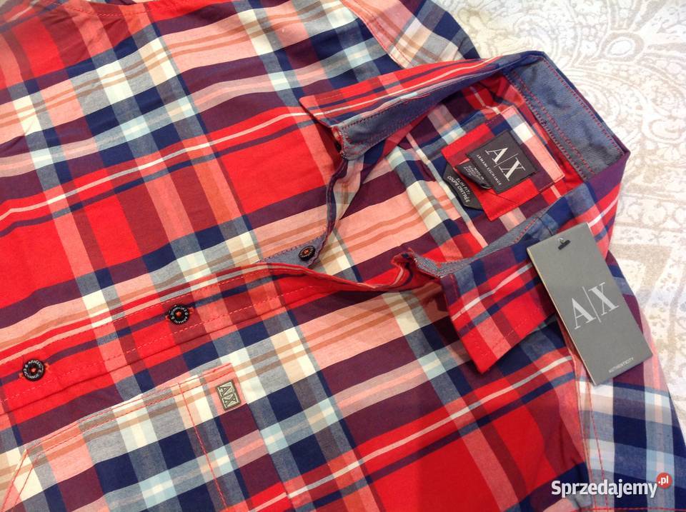 Koszula Męska w Krate ARMANI EXCHANGE M NOWA Rozmiar M lubuskie Nowa Sól