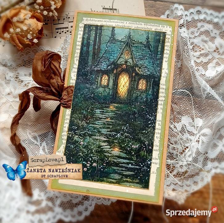 Kartka hand made mini albumik urodziny małopolskie Mszana Dolna