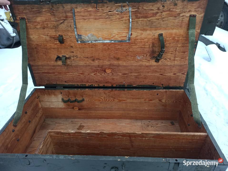 Skrzynia wojskowa drewniana 102 x 52 x 30 Pozostałe Skierniewice
