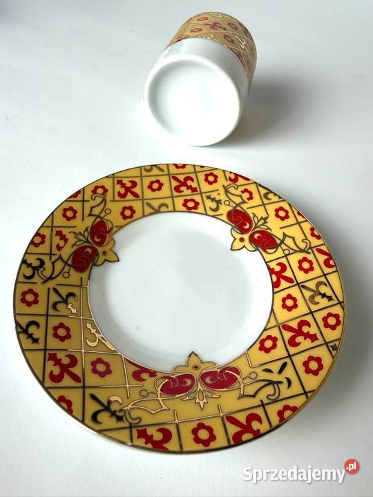 Porcelanowa filiżanka ze spodkiem ornament Kraków
