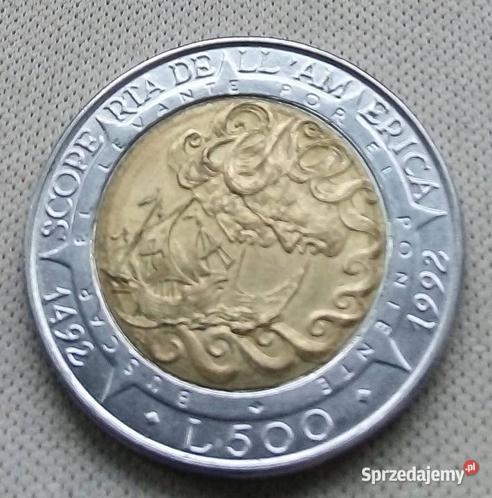 SAN MARINO500 LIRÓW1992 r500 LECIE ODKRYCIA Legionowo sprzedam