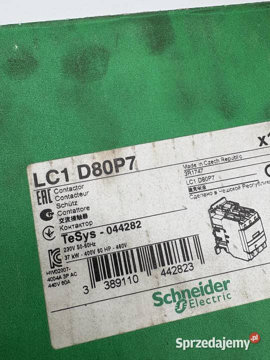 Schneider Electric LC1D80P7 Stycznik mocy 37kW Warszawa