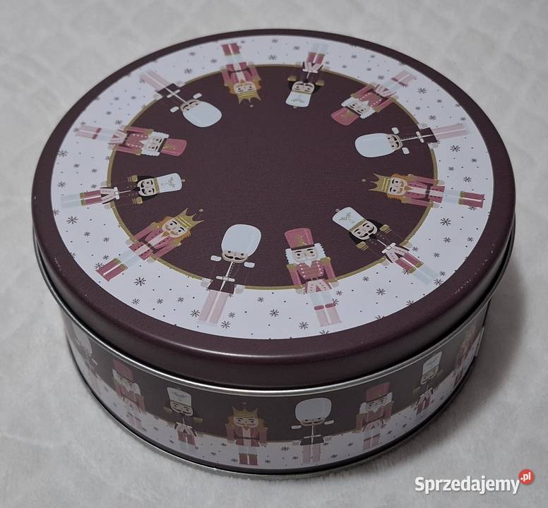 Metalowy okrągły pojemnik z pokrywką 14x58 Pojemniki na żywność Czeladź sprzedam