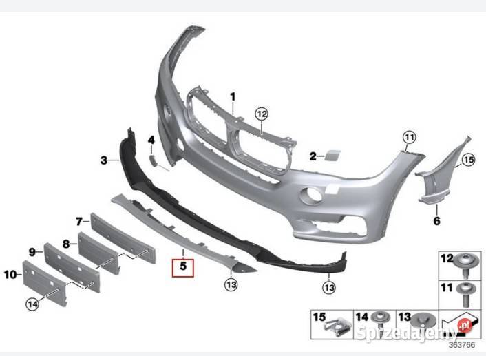 Oryginalny spojler nakładka zderzaka przód BMW Nowy Sącz sprzedam